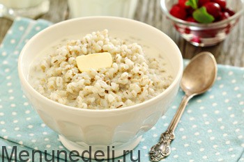 Рецепт каши из перловки на молоке | Меню недели