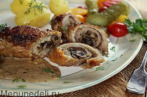 Зразы с грибами в духовке- рецепт с пошаговыми фото | Меню недели