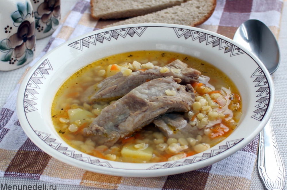Гороховый суп со свининой: классический рецепт с фото | Меню недели