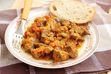 Мясо с баклажанами в мультиварке
