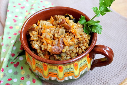 Перловка с грибами