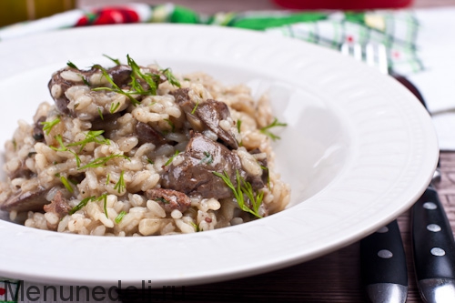 Рецепт ризотто с куриной печенью с фото пошагово | Меню недели