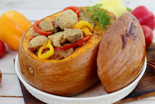 Рецепт мяса в тыкве в духовке | Меню недели