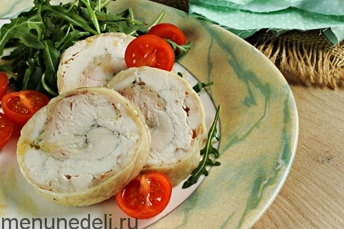 Рецепт рулета из целой курицы | Меню недели