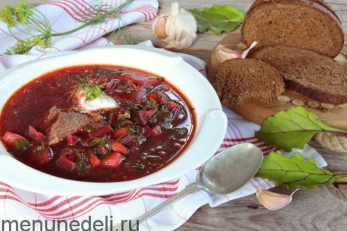 Рецепт ботвиньи с мясом | Меню недели