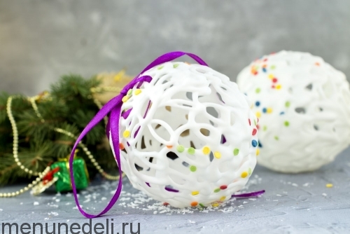 Рецепт елочных шаров из айсинга | Меню недели
