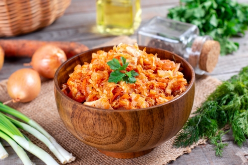 Тушеная капуста с курицей: рецепт пошаговый с фото | Меню недели
