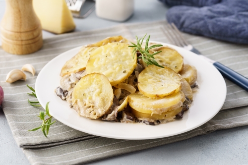 Картофельный гратен с грибами: рецепт пошаговый с фото | Меню недели