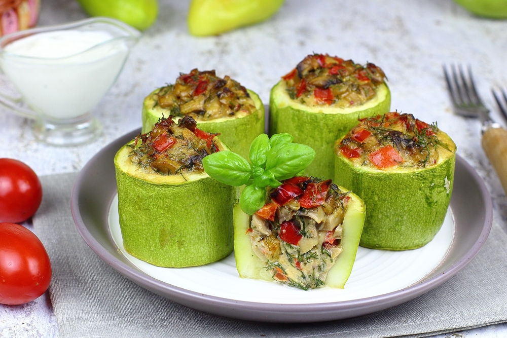 Бочонки из кабачков с шампиньонами: рецепт пошаговый с фото | Меню недели