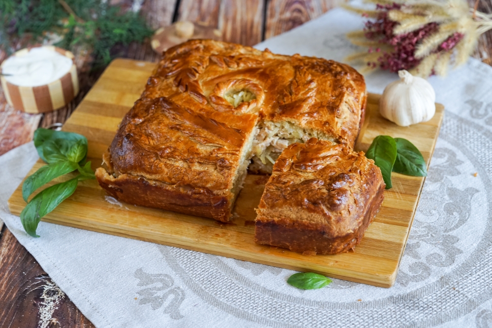 Пирог с картофелем и курицей | Меню недели