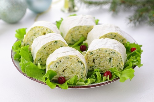 Лаваш с сыром и яйцом