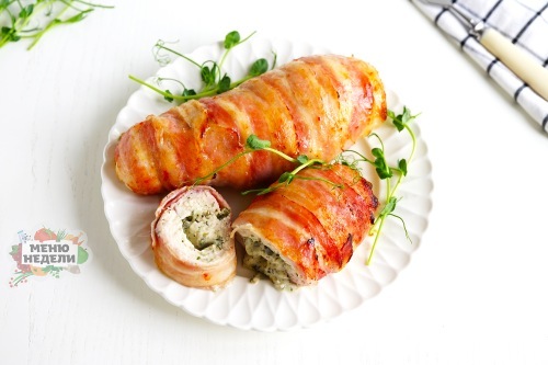 Вкусная куриная грудка в беконе в духовке: праздничный рецепт с видео и фото пошагово | Меню недели